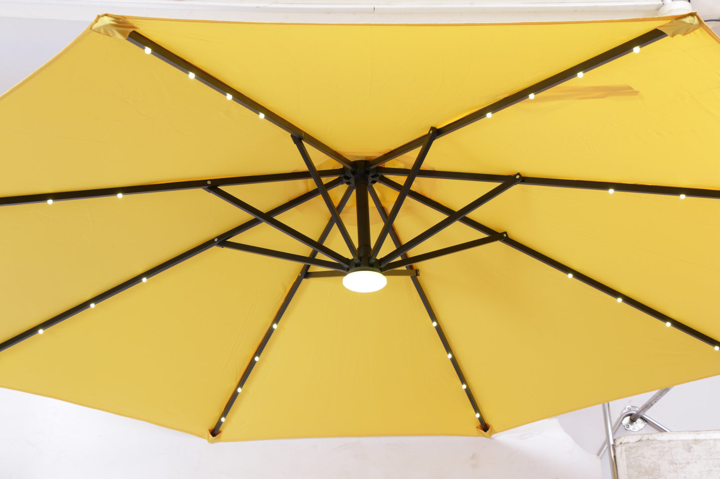 LED Side Pole Umbrella with Water Base ( 65 liters Capacity)