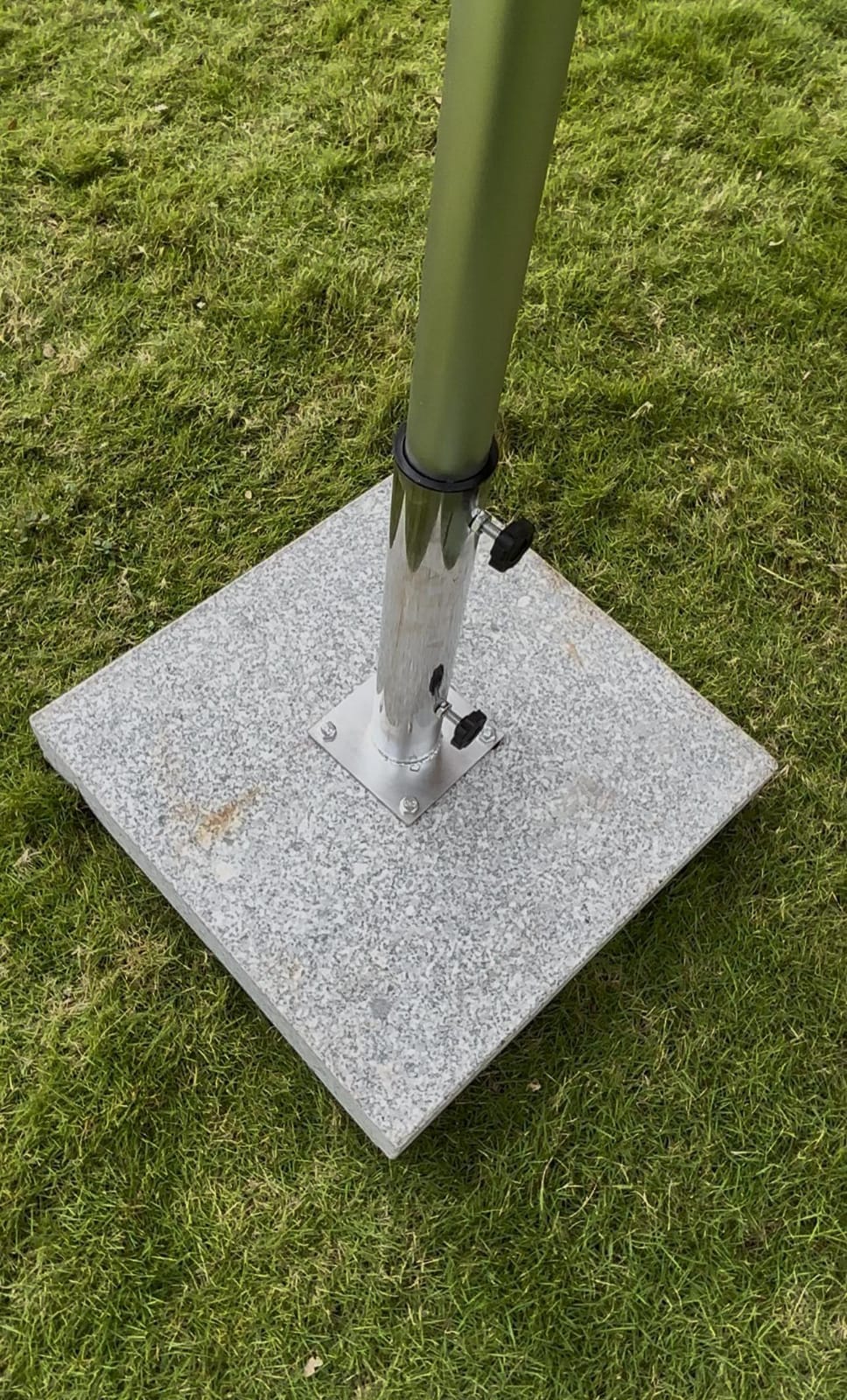 Heavy Duty Aluminium Centre Pole Square Umbrella + 40 kgs Granite Base