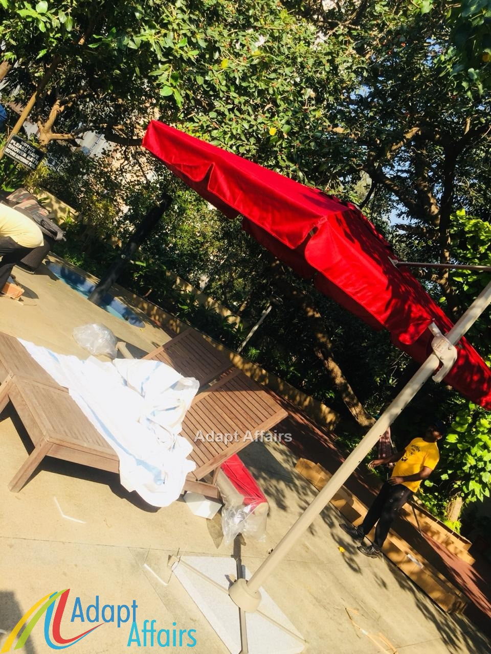 360 Degree Rotation Side pole Square Umbrella