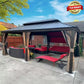 12×20 ft Premium All-Weather Gazebo – Double Roof with Mosquito Net & Curtain