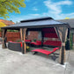 12×20 ft Premium All-Weather Gazebo – Double Roof with Mosquito Net & Curtain