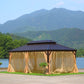 12×20 ft Premium All-Weather Gazebo – Double Roof with Mosquito Net & Curtain