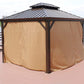 12×10 Premium All-Weather Gazebo – Double Roof with Mosquito Net & Curtains