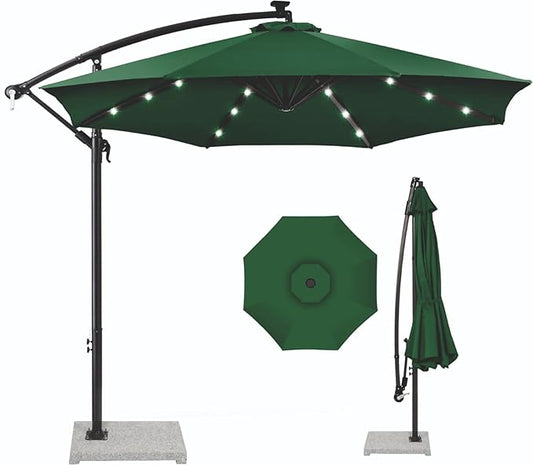 LED Side Pole Umbrella + 30 kgs base
