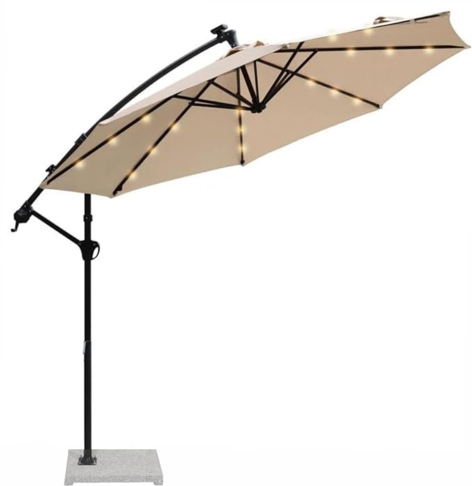 LED Side Pole Umbrella + 30 kgs base