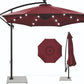LED Side Pole Umbrella + 30 kgs base