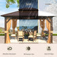 12×10 Premium All-Weather Gazebo – Double Roof with Mosquito Net & Curtains