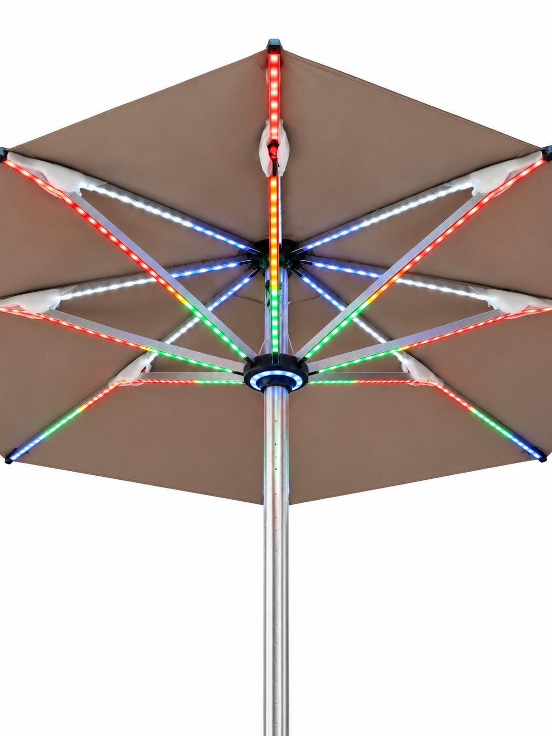 7 Color LED Double Deck Aluminium Centre Pole + 40 Kgs Granite Base