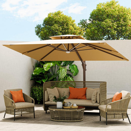 Luxury 360 Degree Aluminium LED Umbrella With Water Base ( 120 L )