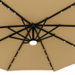 LED Side Pole Umbrella with Water Base ( 65 liters Capacity)