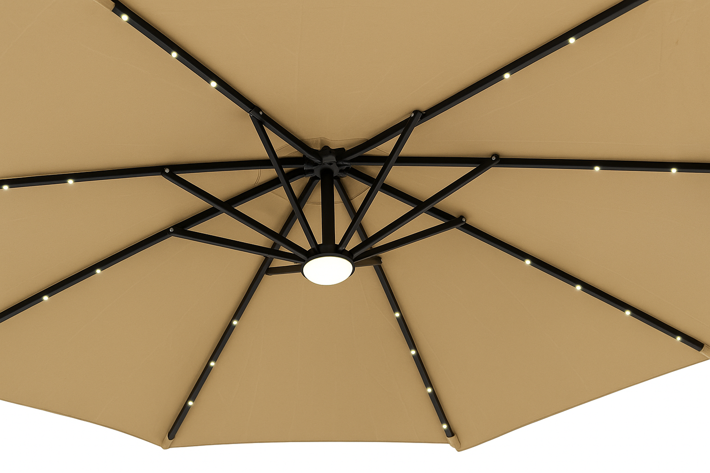 LED Side Pole Umbrella with Water Base ( 65 liters Capacity)