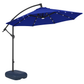 LED Side Pole Umbrella with Water Base ( 65 liters Capacity)