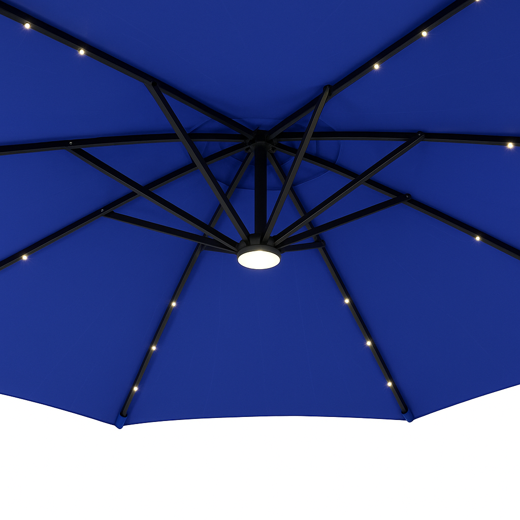 LED Side Pole Umbrella + 30 kgs base