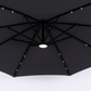 LED Side Pole Umbrella with Water Base ( 65 liters Capacity)