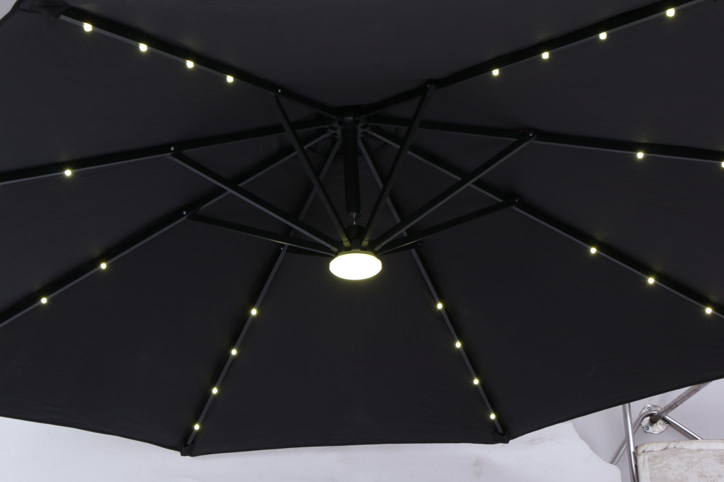 LED Side Pole Umbrella + 30 kgs base