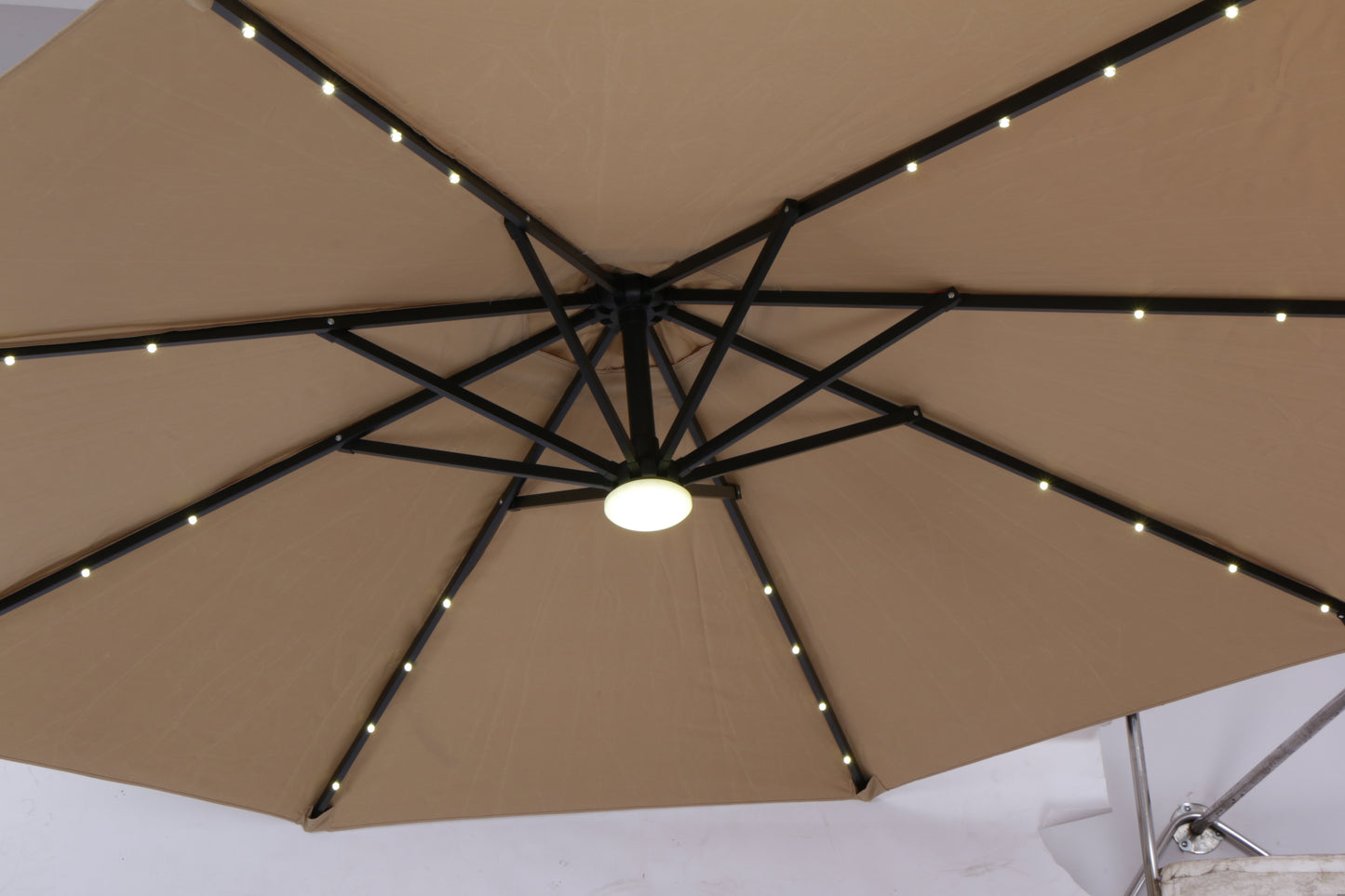 LED Side Pole Umbrella with Water Base ( 65 liters Capacity)