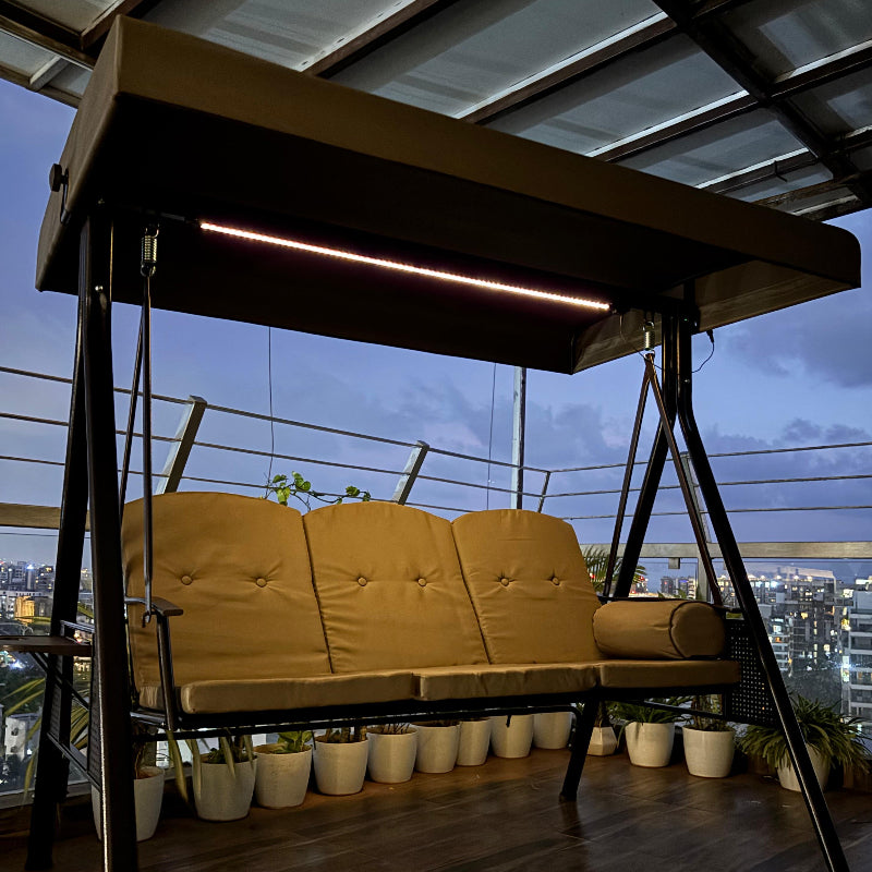 LED Luxury Garden Swing - 3 Seater
