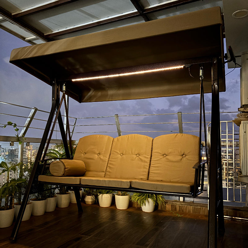 LED Luxury Garden Swing - 3 Seater