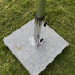 Heavy Duty Aluminium Centre Pole Square Umbrella + 40 kgs Granite Base