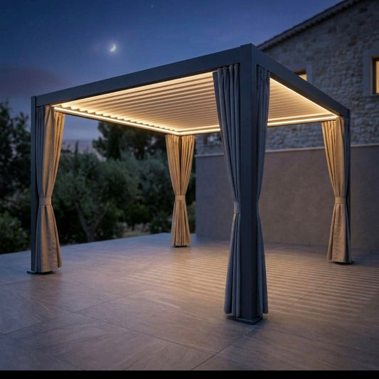 10 x 13 ft Louvered Pergola Awning