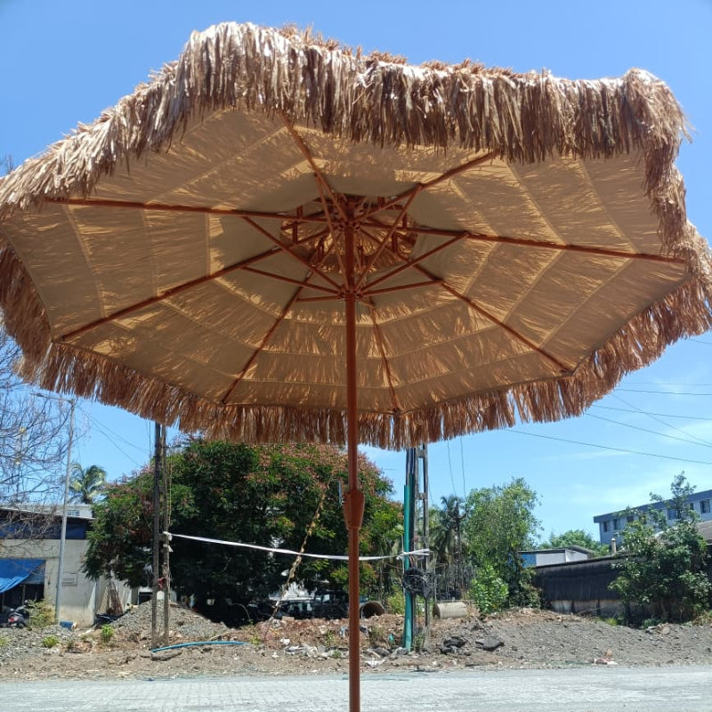 Thatch Double Deck Umbrella + 25 kgs base
