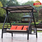 Wicker 3 seater luxury swing