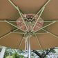Heavy Duty Double Deck Aluminium Centre Pole Umbrella + 40 kgs Granite Base