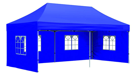 Gazebo Tent - 10 x 20 Feet with European Window Side Covers