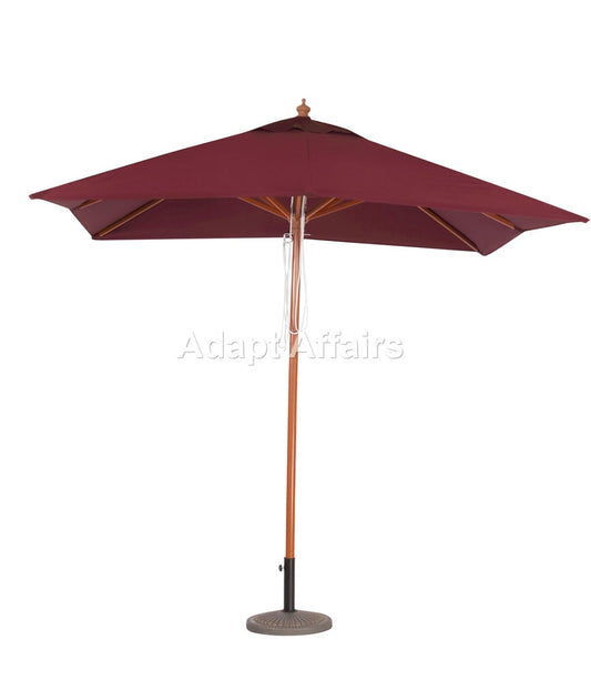 Wooden Center Pole Square Umbrella
